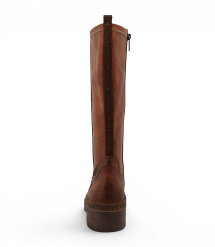 Mustang Women's Cognac Brown Knee High Chunky Long Winter Boots - M0062001