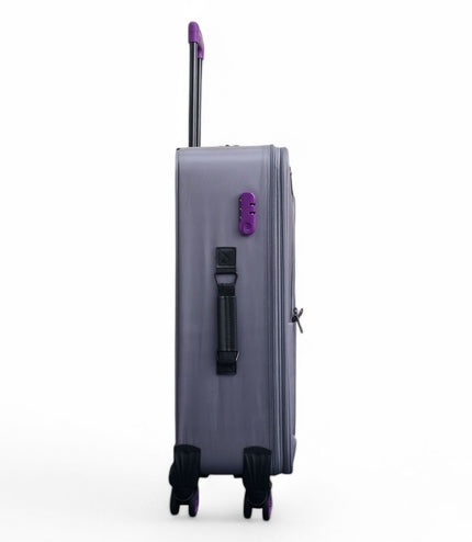 Handa Medium Soft Shell Suitcase in Grey
