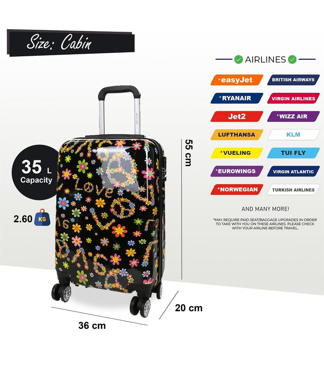 Corbridge Cabin Hard Shell Suitcase in Love