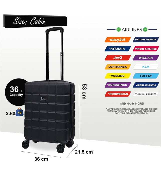 Cotgrave Cabin Soft Shell Suitcase in Black