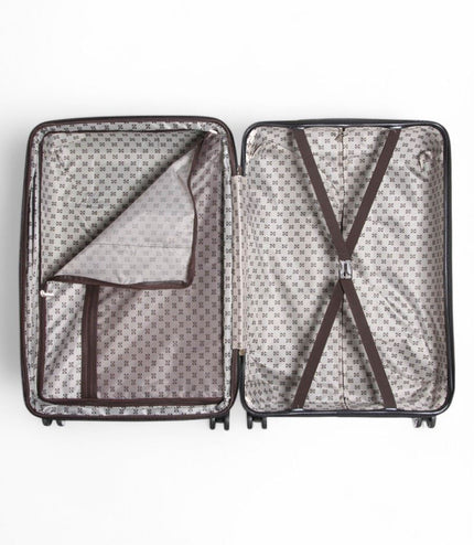 Ballina Large Hard Shell Suitcase in Black Flower