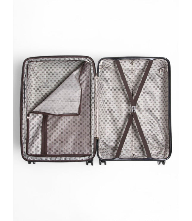 Ballina Large Hard Shell Suitcase in Black Flower