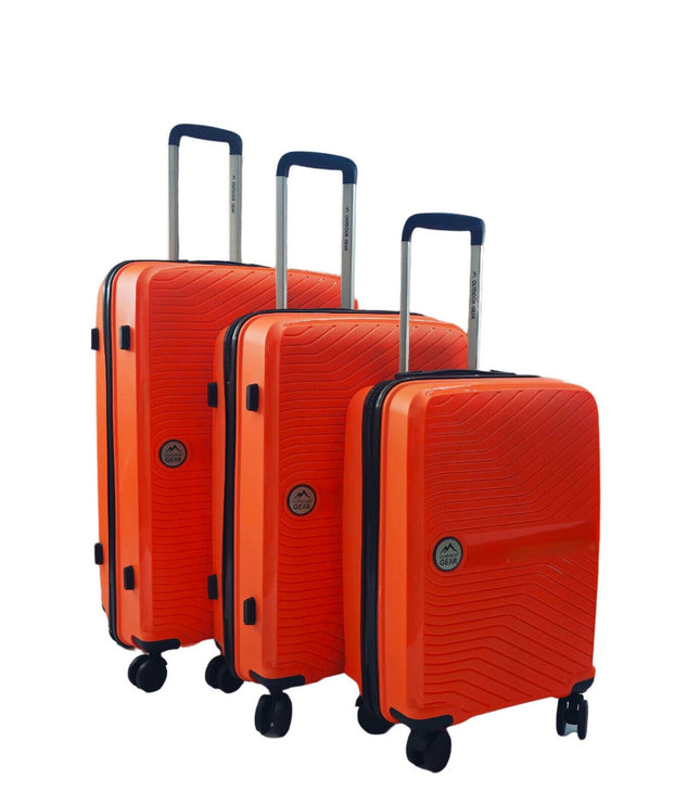 Acton Set of 3 Hard Shell Suitcase in Orange