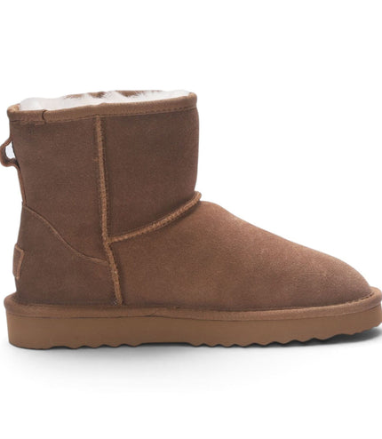 Women’s Chestnut Tan Genuine Sheepskin Real Fur Winter Ankle Boots - Frost
