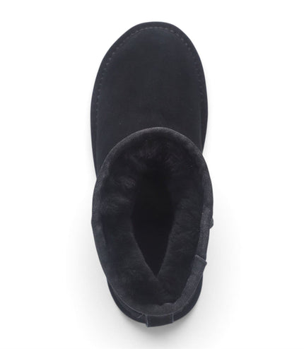 Women’s Black Genuine Sheepskin Real Fur Winter Ankle Boots - Frost