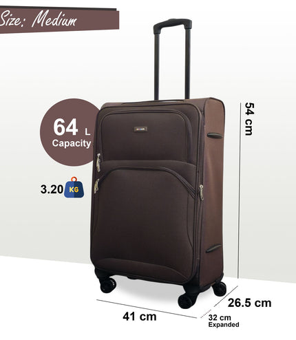 Gosford Medium Soft Shell Suitcase in Brown