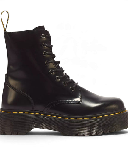 Dr Martens Jadon Black Smooth Leather Platform Boots - 15265001