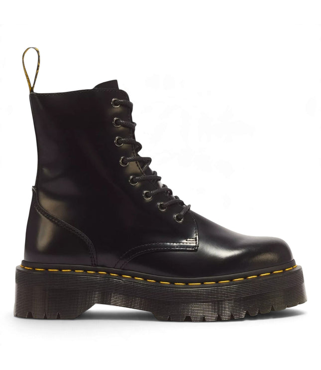 Dr Martens Jadon Black Smooth Leather Platform Boots - 15265001
