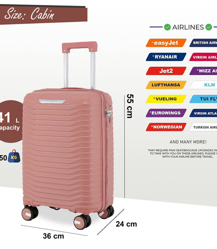 Burnaby Cabin Hard Shell Suitcase in Pink