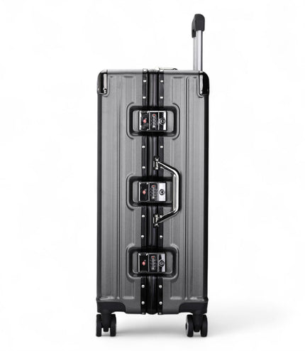 Airdrie Large Hard Shell Suitcase in Charcoal Black