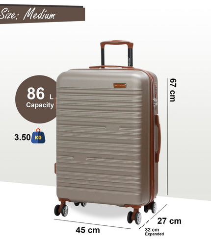 Armidale Medium Hard Shell Suitcase in Champagne