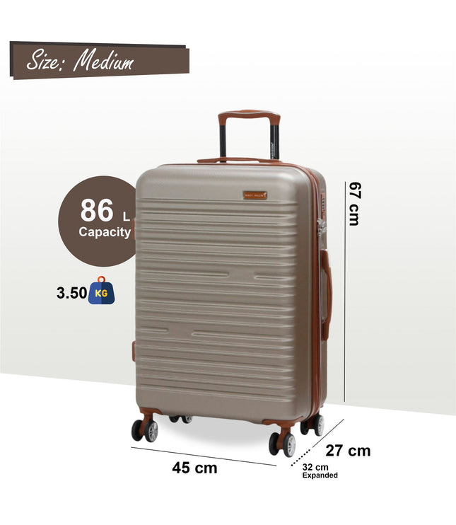 Armidale Medium Hard Shell Suitcase in Champagne