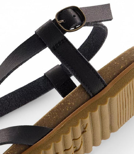 Blowfish Malibu Women's Black Strappy Buckle Sandals - Macarah B