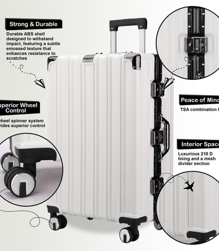 Airdrie Medium Hard Shell Suitcase in White