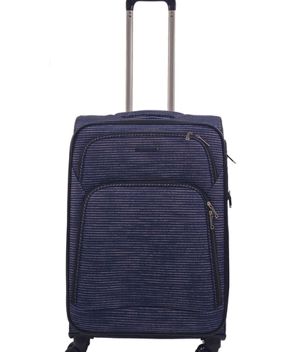 Ashbourne Medium Soft Shell Suitcase in Lines