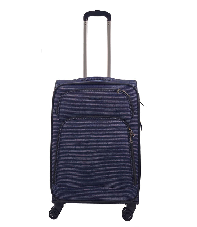 Ashbourne Medium Soft Shell Suitcase in Lines