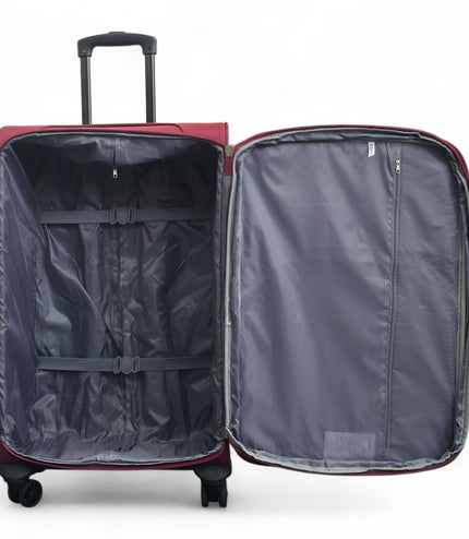 Gosford Set of 4 Soft Shell Suitcase in Burgundy Red