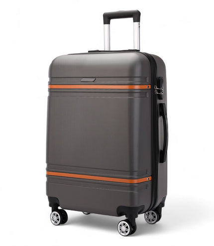 Calgary Large Hard Shell Suitcase in Charcoal Black