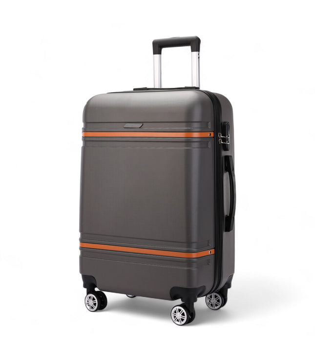 Calgary Large Hard Shell Suitcase in Charcoal Black
