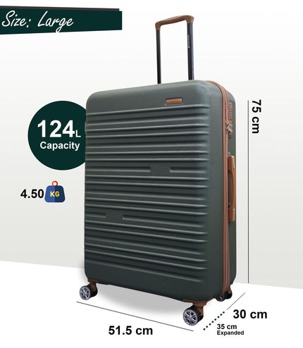Armidale Large Hard Shell Suitcase in Green