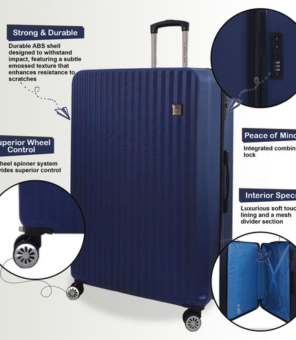 Alsager Large Hard Shell Suitcase in Blue