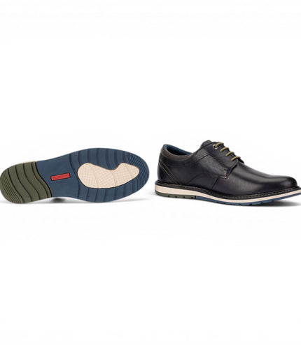 Pikolinos Men's Blue Leather Lace-Up Smart Shoes - Berna
