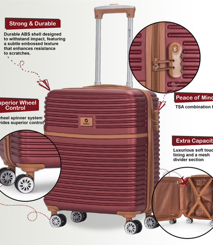 Koga Cabin Hard Shell Suitcase in Burgundy
