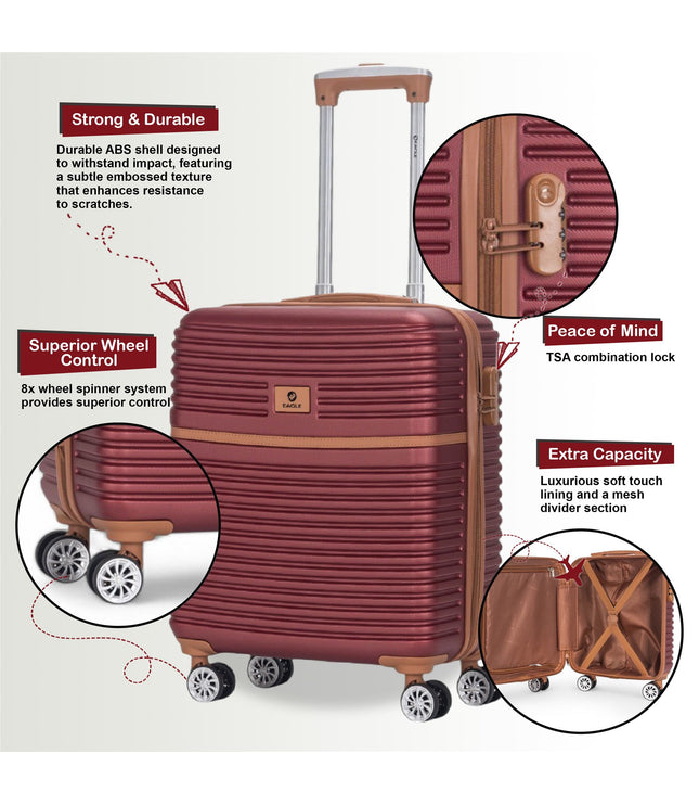 Koga Cabin Hard Shell Suitcase in Burgundy