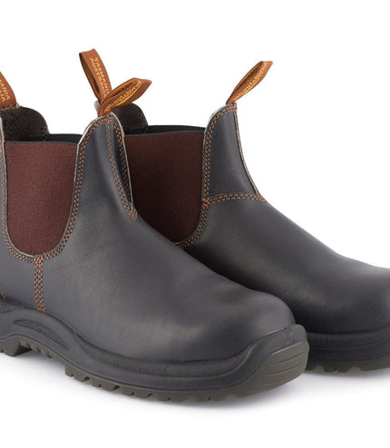 Blundstone #192 Brown Steel Toe Chelsea Boot
