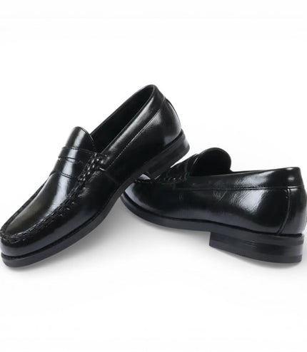 Mens Black PU Leather Formal Dress Penny Loafers Casual Shoes