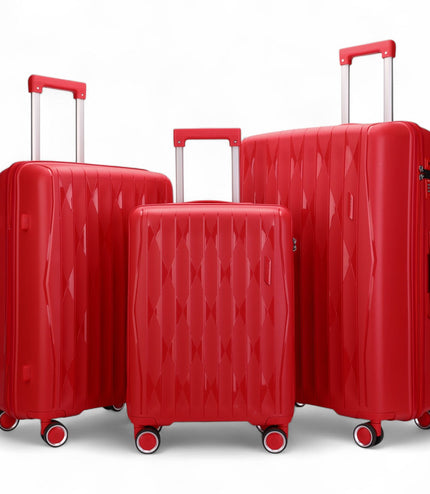 Burnaby Set of 3 Hard Shell Suitcase in Red
