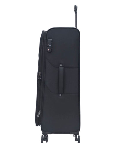 Corby Large Soft Shell Suitcase in Black