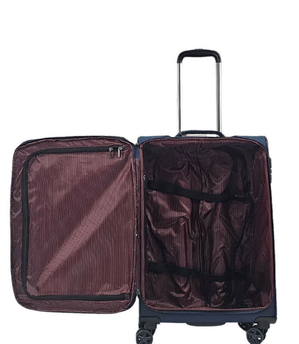 Corby Medium Soft Shell Suitcase in Navy
