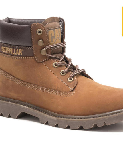 Caterpillar Colorado 2.0 Beige Leather Hiking Ankle Boots