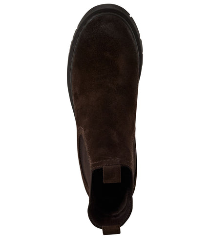 Tamaris Womens Mocca Brown Suede Leather Classic Chelsea Ankle Boots