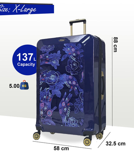 Canvey Extra Large Hard Shell Suitcase in Blue