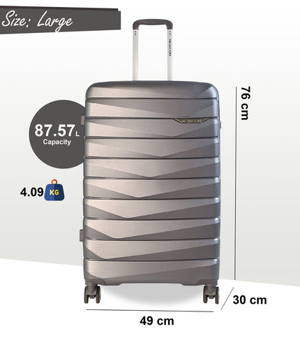 Forster Large Hard Shell TSA Suitcase in Smoke Grey