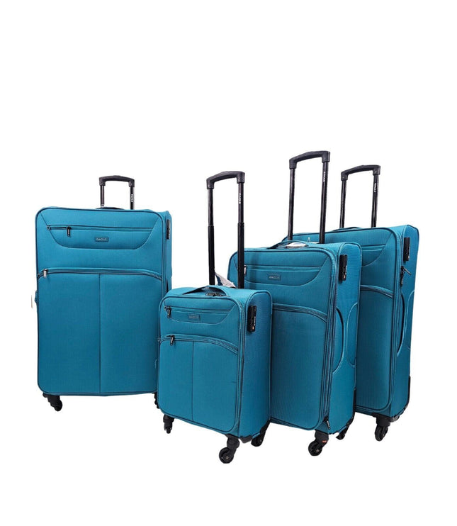 Ashford Set of 4 Soft Shell Suitcase in Teal