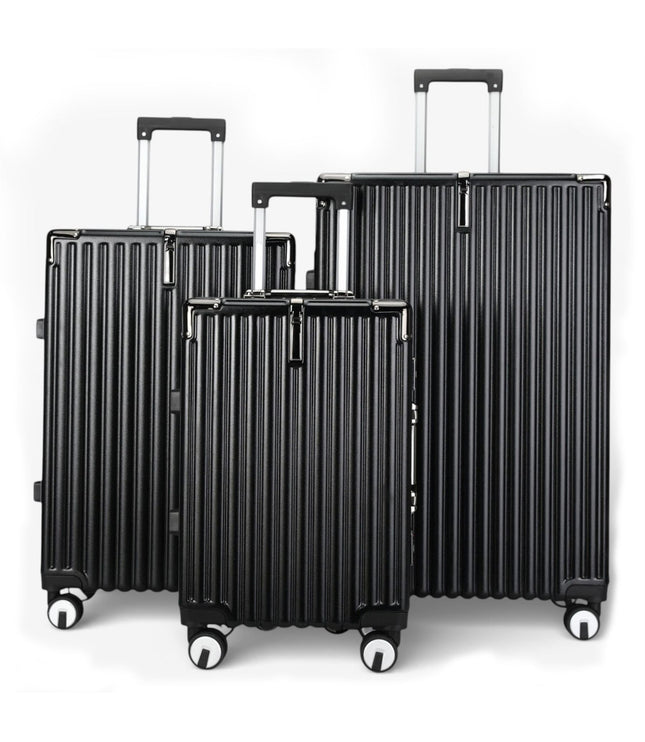Airdrie Set of 3 Hard Shell Suitcase in Black