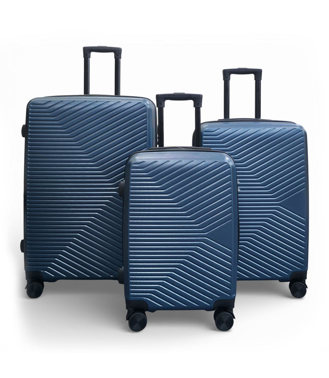 Junee Set of 3 Hard Shell Suitcase in Blue
