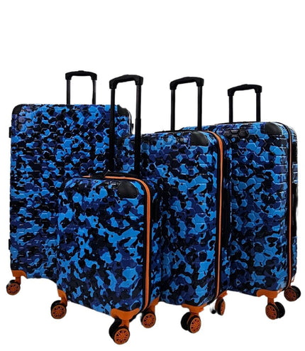 Brewood Set of 4 Hard Shell Suitcase in Blue