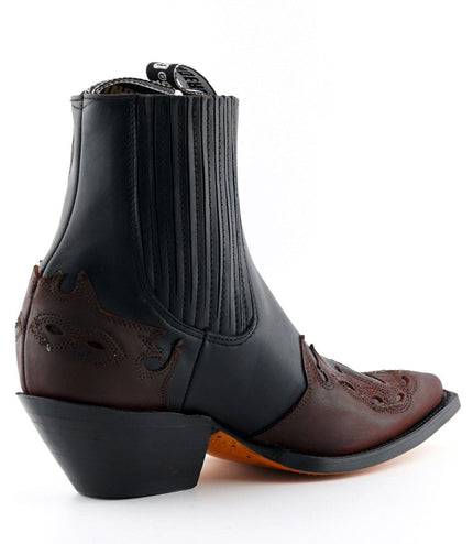 Grinders Unisex Leather Black Western Boots - Arizona Lo