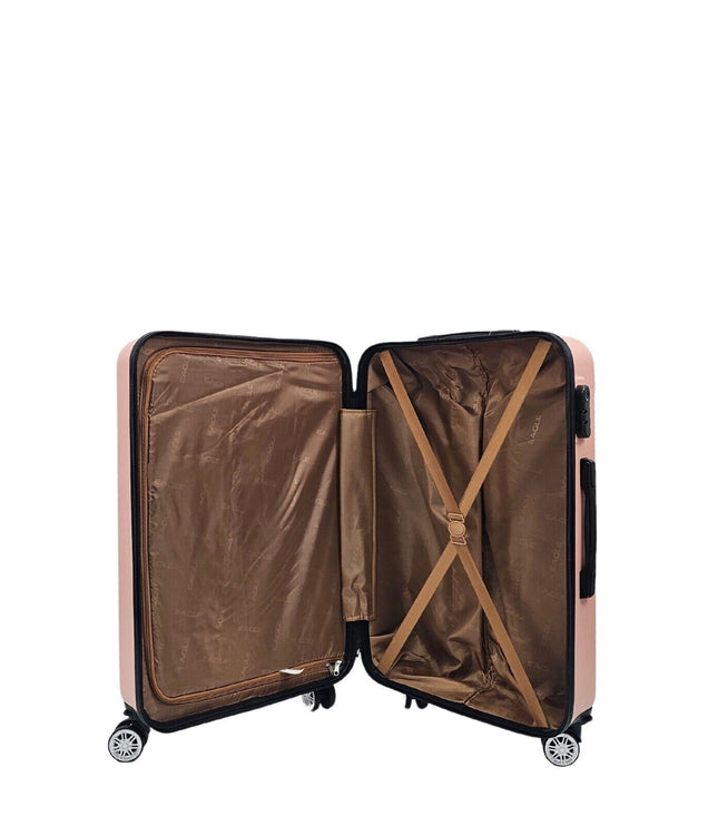 Chorley Medium Hard Shell Suitcase in Rose Gold