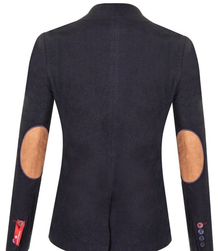 Womens 1920s Navy Blue Wool Classic Retro Vintage Blazer