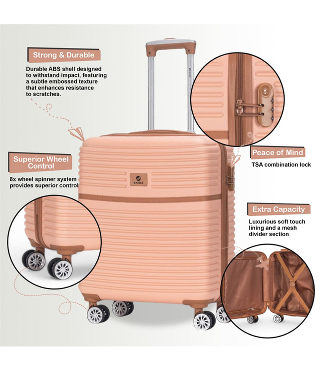 Koga Cabin Hard Shell Suitcase in Pink