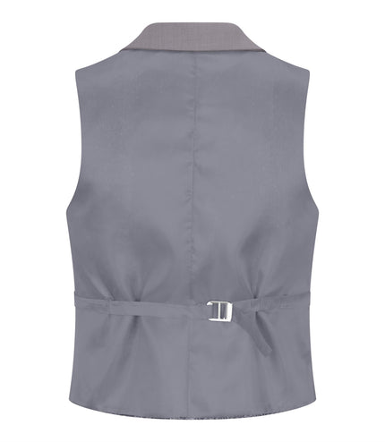 Women's 3 Piece Tailored Fit Plain Grey Formal Office Suit