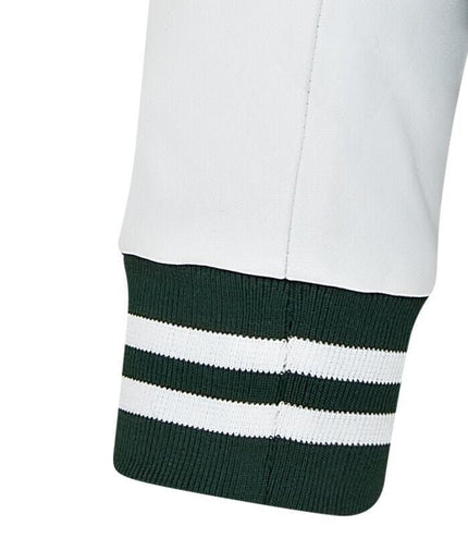 Letterman Baseball Wool Leather Varsity Bomber Jacket - Genoa - Green/White