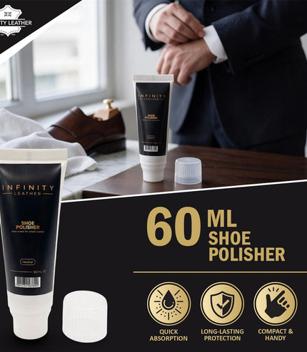 Shoe Polish & Nylon Brush Shoe Polish Set - Neutral