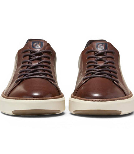 Cole Haan Men's GrandPro Luxe Mile Trainer Brown Leather Sneakers - C45103