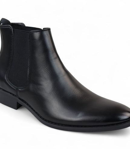 Men's Black Chelsea Slip-On Office Ankle Boots